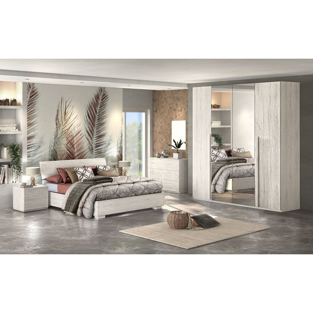 MDF Wood Bedroom 5 pieces- Grey